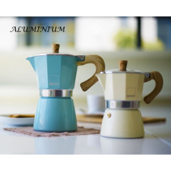 Cafetière Venezia induction 3 tasses, 13cl, bleu