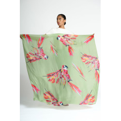 Foulard Parrots Green